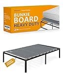 Meliusly Heavy Duty 10mm Bunkie Board Twin Size (38x75'') Patent Pending Low Profile Bed Board Design - Breathable, Noise Minimizing, Moisture Resistant Bunkieboards, Low Profile Bed Support
