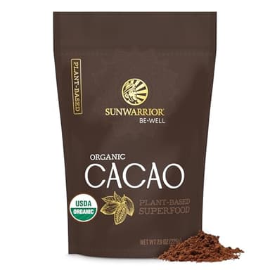 Pure Cacao Powder Organic Unsweetened & Raw | Premium USDA Organic Cacao Powder for Baking Smoothies and Hot Chocolate | Non-Alkalized No Added Sugar Non-GMO Gluten Free Vegan & Kosher (225g)