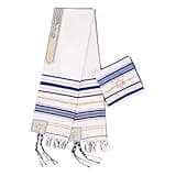Rooherd 1pcs blue men's prayer shawl Christian prayer scarf jewish tzitzit tallit cloth rainbow jerusalem clothes Israel design