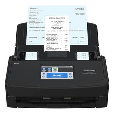 ScanSnap iX1600 Receipt Edition Color Duplex Invoice Document Scanner for Mac and PC Works with QuickBooks Online, Black