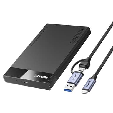 BENFEI 2.5 Inch SATA to USB Tool Free External Hard Drive Enclosure (6Gbps, Optimized for SSD, Support UASP SATA III)