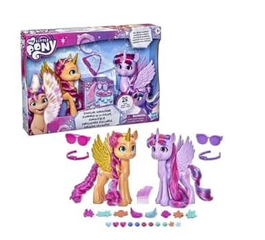 My Little Pony Next Generation Figures - Sunny Starscout & Twilight Sparkle 15cm - Includes 26 Accessories