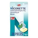Nicorette 4 mg Nicotine Gum to Help Quit Smoking with Behavioral Support Program - White Ice Mint Flavored Stop Smoking Aid, 20 Count