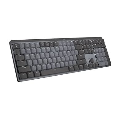 Logitech MX Mechanical Wireless Illuminated Performance Keyboard, Tactile Quiet Switches, Backlit Keys, Bluetooth, USB-C, macOS, Windows, Linux, iOS, Android, Metal, ‎Graphite