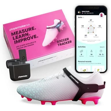 Playermaker 2.0 Smart Soccer Tracker for Cleats - Ultimate Soccer, Tracks 25+ Metrics, 12 Month Access to Playermaker Technology App, Next-Level Precision Beyond GPS Trackers, Medium