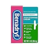 Benadryl Extra Strength Anti-Itch Topical Cream with 2% Diphenhydramine HCI for Itch Relief of Outdoor Itches Associated with Poison Ivy, Insect Bites & More, 1 fl oz