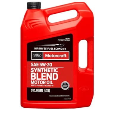 Motorcraft SAE 5W-20 Synthetic Blend Motor Oil - XO-5W20-5Q3SP - 5 Quart Jug (For Select Models and Years of Ford, Lincoln, and Mercury Vehicles)