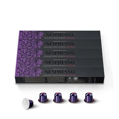 Nespresso Capsules Original Line, Arpeggio Decaffeinato, Dark Roast Coffee, 50-Count Coffee Pods