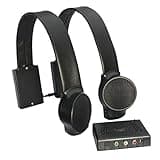 Audio Fox Couch & Armchair Wireless TV Speakers – Assistive, Portable TV Speakers for Hard of Hearing with RF Wireless, Flexible Connections, Voice-Enhanced Sound – Wireless Speakers for TV, Black