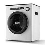 Dessiz 110V Portable Clothes Dryers 950W1.6cu.ft Front Load Stainless Steel 11lbs Electric Dryers Machine with Exhaust pipe for Apartment,RVs,Dorms,White Auto Stop and Easy Control