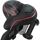 Peloton Compatible Oversized Extra Wide Comfort Bike Saddle for Women & Men, Exercise Bike Seat Replacement for Road, Spin, and Cruiser Bikes