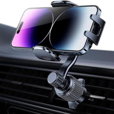 Rorhxia Car Vent Phone Mount, [Never Blocking Vent, Enjoy The Comfort of The A/C] Hands-Free Universal Extension Clip Air Phone Holder Car Fit for All Phones iPhone 17 16 15 14 13 12 Samsung More