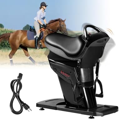 Electric Horse Riding Machine, Abdominal Exercise Machine for Home Gym, 3D 8-Figure Motion Core Strengthening Fitness Equipment, 20 Speed Levels with LCD Display, 330Lbs Capacity