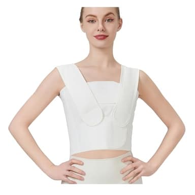 Compression Post Mastectomy without Reconstruction, Post Breast Surgery Compression Bandage, Minimally Invasive Surgery Chest Strap Compression Bandage, Medical Recovery Stretch Bandage (XXL)