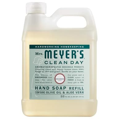 Mrs. MEYER'S CLEAN DAY Hand Soap Refill, Birchwood Scent, 33 Fl Oz Bottle