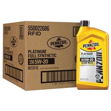 Pennzoil Platinum Full Synthetic 5W-20 Motor Oil (1-Quart, Case of 6)