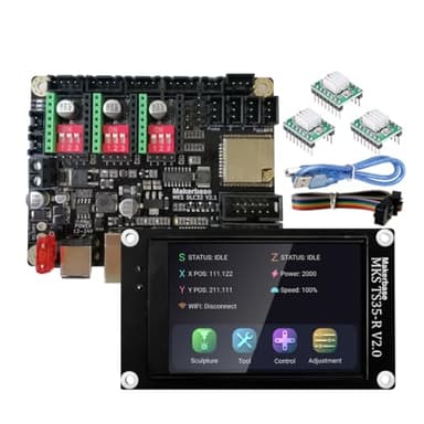 MKS DLC32 32bits GRBL Shield Controller CNC Expansion Board TS35 Offline Touch Screen Compatible CNC3018 PRO Upgrade Parts for Laser Engraver Machine