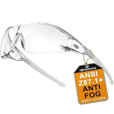 HTS HUNTERSKY S239 Protective Clear gray small Safety Glasses women men protecting eyes from wind dust pickleball bike riding cycling running lab chemistry goggles