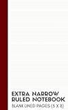Extra Narrow Ruled Notebook: Ultra Narrow Lined Note Book and Journal (Thin Lined Notepads)