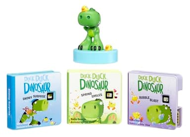 Little Tikes Story Dream Machine Duck, Duck, Dinosaur Story Collection, Storytime, Books, HarperCollins, Audio Play Character, Gift and Toy for Toddlers and Kids Girls Boys Ages 3+ Years