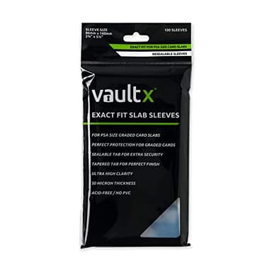 Vault X Exact Fit Slab Sleeves (100 Pack) for Graded Trading Cards for PSA, MGC, CGC, UGC, GG and Other Similar Sized Cases
