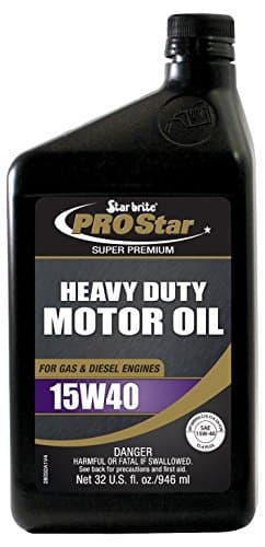 STAR BRITE Pro Star Super Premium Motor Oil SAE 15W-40 - High Performance, Heavy-Duty Engine Protection - Meets API CI, CJ-4, & More - 32 OZ