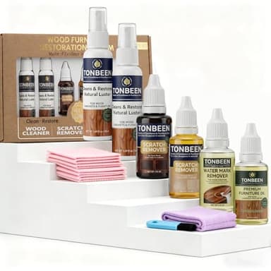 Wood Furniture & Floor Scratch Remover Repair Kit,12 PCS Professional Hardwood Furniture Cleaner Restore Care Set - Eraser Scratch, Covers Nicks, Scuffs & Dogs, Cats Scratches, Marks & Minor Defects