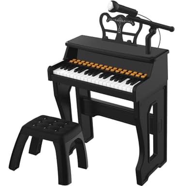 Dollox Keyboard Piano for Kids, Toddler Piano Toys 37 Keys Kid Musical Instruments Electric Keyboard Baby Pianos for Beginners Mini Music Toy with Stool, Birthday Gift for Age 3 4 5 6 Years Old