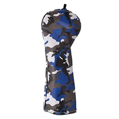 GOOACTION Camo Golf Club 3 5 Fairway Wood Headcover Synthetic Leather Camouflage Print Blue Creative Headcover Protector