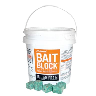 Bait Block Peanut Butter Flavor Rodenticide – 9 lb. Pail – Effective Rodent Control Bait Blocks – Long-Lasting and Easy to Use