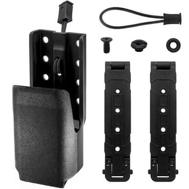 Hoeine Tactical Radio Holster Molle Vest Mount, Radio Holder Compatible with Motorola APX6000 APX8000 Radios with Quick-Access Controls & Rugged Hard Shell