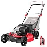 PowerSmart 21-Inch 3-in-1 Gas Push Lawn Mower - 140cc 4-Stroke OHV Engine, 6 Height Adjustments, 1.4 Bushel Grass Catcher