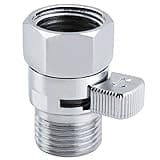 APLusee Shower Regulator Valve, APLusee Brass Shower Head Shut Off Control Valve, Water Flow Restrictor with On Off Switch, Chrome