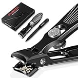 Nail Clippers for Men Thick Nails with Catcher, Large Toenail Clippers with Wide Jaw Opening for Seniors, Heavy Duty Fingernail Clipper with Long Handle Gifts for Men Women Adult