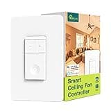 TREATLIFE Smart Ceiling Fan Control, 4 Speed Fan Switch for Ceiling Fan, Neutral Wire Required, 2.4GHz WiFi Smart Fan Switch Works with Alexa, Google Home, Remote Control, Schedule, No Hub Required