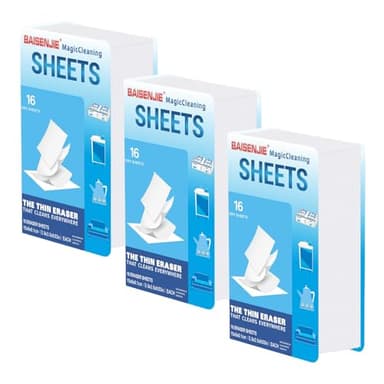 Magic Sponge Eraser Sheets,Melamine Sponge Eraser for Cleaning Kitchen Bathroom Furniture,Portable,Easy to Use,Just Add Water (48 PCS)