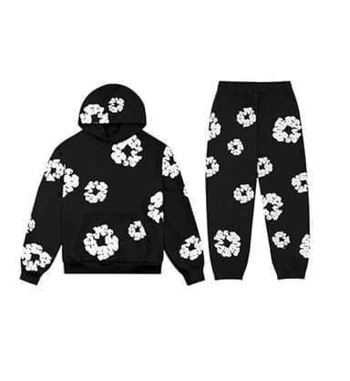 Sudiup Y2K Hip Hop Two Piece Set for Men and Women, Casual Retro Large Hoodie, Harajuku Pants