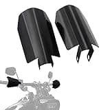 StarknightMT Motorcycle Handguards Black Coffin Cut Stainless Steel Hand Guards Compatible with 2006-2022 Touring Models Road Glide Street Glide Road King Heritage Classic with Cable Clutch (Large)
