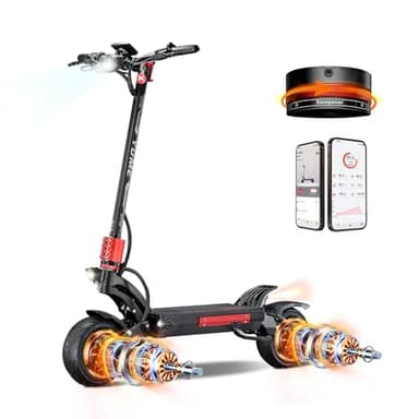 M YUME SCOOTER Raptor2 Escooter 6000W Motor, 54MPH 62 Miles 60V 30AH Electric Scooter for Adults, Build in Dampener to the Stem,11" Long Range Fast Road Tires