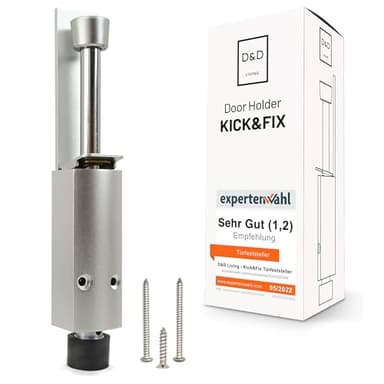 Kickdown Door Stop - Heavy Duty Door Stopper with Kick Down Step - Foot Operated Door Holder for Outdoor and Commercial Use