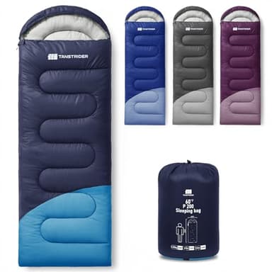 TANSTRIDER Sleeping Bags for Adults Warm Weather,3lb Backpacking Compact Lightweight Camping Sleeping Bag with Compression Sack for Kids,Camping Essentials Gear for Hiking,Travel,Climb,Outdoor, Indoor