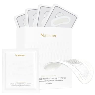 Natener 4 pairs PDRN Micro Eye Patches, Under Eye Patches for Puffy eyes, Dark Circles & Wrinkle | Hyaluronic Acid, Kojic Acid, Collagen, Peptides, Vitamin C, Niacinamide - Korean Popular Eye Care