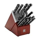 HENCKELS Solution Razor-Sharp 16-Piece Self Sharpening Knife Block Set, Chef Knife, Bread Knife, Steak Knife, German Engineered Knife Informed by 100+ Years of Mastery