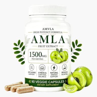 LFKULJ Indian Gooseberry Amla Fruit Supplement,1500 mg,90 Capsules