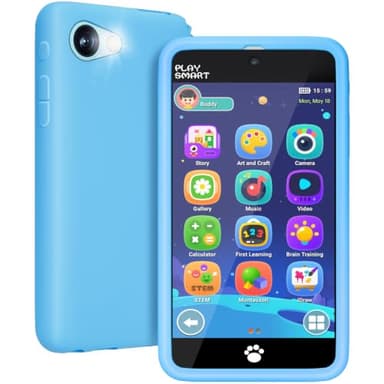 MOMILLA Kids Phone 5" Screen, Kids Toys 500+ Games,Dual Camera 49 Stickers
