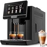Zulay Magia Fully Automatic Espresso Machine With Grinder - 19 Customizable Coffee Options - Auto-Cleaning For Easy Maintenance - Milk-Foam System For Latte, Cappuccino, Macchiato - OG Black