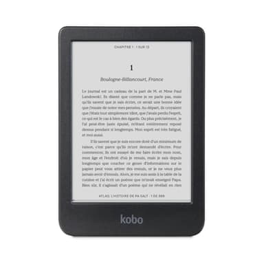 Kobo Clara BW | eReader | 6” Glare-Free Touchscreen with ComfortLight PRO | Dark Mode Option | Audiobooks | Waterproof | 16GB of Storage | Black