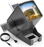DIGITNOW 35mm Slide Viewer, 3X Magnification and Desk Top LED Lighted Illuminated Viewing and Battery Operation-for 35mm Slides & Positive Film Negatives 4AA Batteries Included