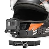 Lupholue Motorcycle Helmet Chin Mount Kits with Adhesive Curved Pads Compatible with GoPro Hero 13, 12, 11, 10, 9, 8, 7, (2018), 6 5, Hero Black, Session, Xiaomi Yi, SJCAM, Campark (Version A)