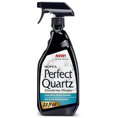 HOPE'S Perfect Quartz Countertop Cleaner, No Hazy Residue, Streak-Free, Safe on Food Contact Surfaces, Fragrance-Free, Sunscreen-Free, Counter Cleaner for All Brands of Quartz, 23 Fl Oz, Pack of 1
